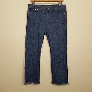 Michael Kors Animal Print Crop Stretch Jeans Size 10P